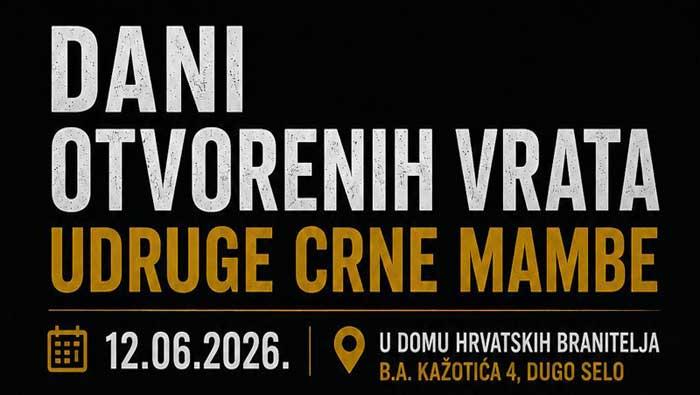 Dani otvorenih vrata Udruge Crne mambe - 12. lipnja 2026.